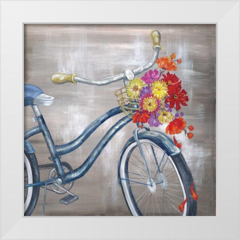 My Bike White Modern Wood Framed Art Print by Ferry, Margaret