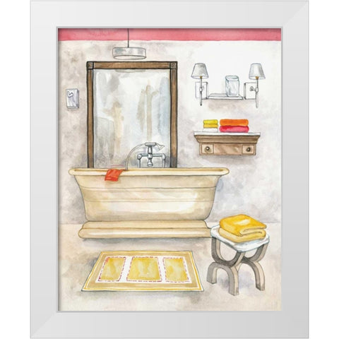 Watercolor Bath II White Modern Wood Framed Art Print by Ferry, Margaret