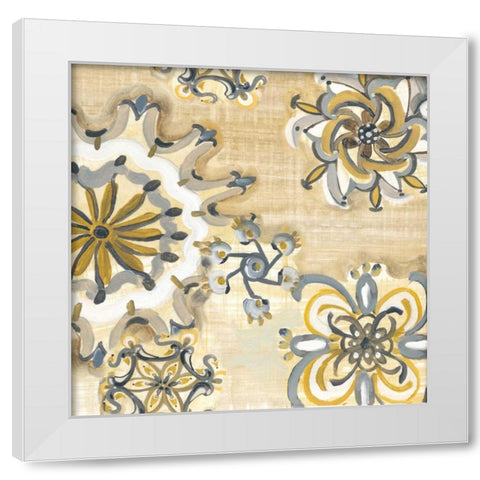 Decorative Medallions I White Modern Wood Framed Art Print by Ferry, Margaret