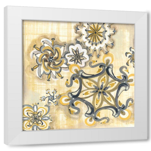 Decorative Medallions II White Modern Wood Framed Art Print by Ferry, Margaret