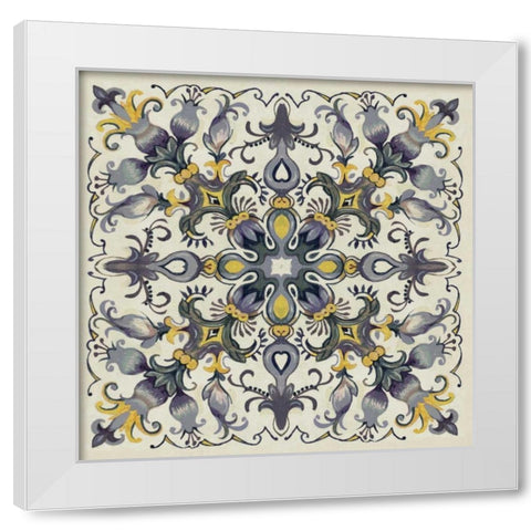 Tile Patterns I White Modern Wood Framed Art Print by Ferry, Margaret