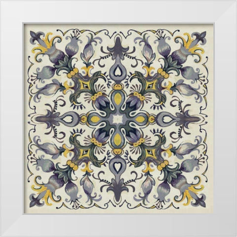 Tile Patterns I White Modern Wood Framed Art Print by Ferry, Margaret