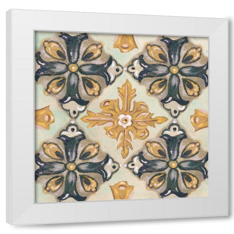 Rosette Adornment II White Modern Wood Framed Art Print by Ferry, Margaret