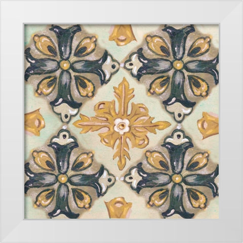 Rosette Adornment II White Modern Wood Framed Art Print by Ferry, Margaret