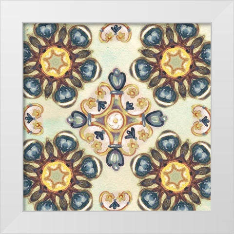 Rosette Adornment IV White Modern Wood Framed Art Print by Ferry, Margaret