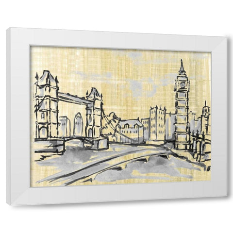 Cities I White Modern Wood Framed Art Print by Ferry, Margaret