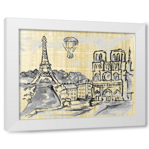 Cities II White Modern Wood Framed Art Print by Ferry, Margaret
