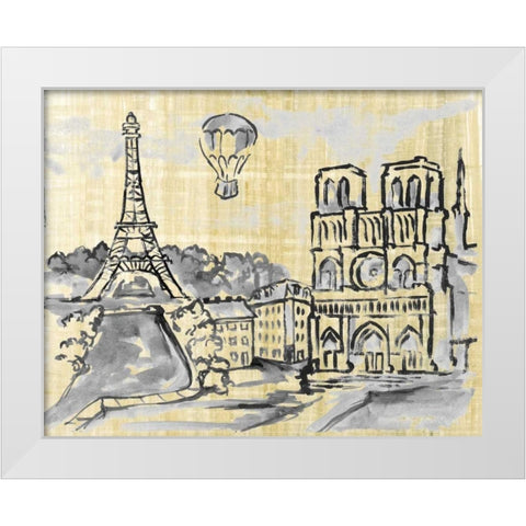 Cities II White Modern Wood Framed Art Print by Ferry, Margaret
