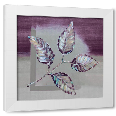 Ultra Violet Leaf I White Modern Wood Framed Art Print by Ferry, Margaret