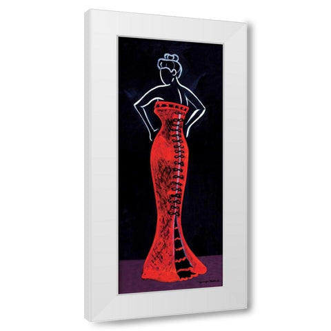 Up Do White Modern Wood Framed Art Print by Matla, Jennifer