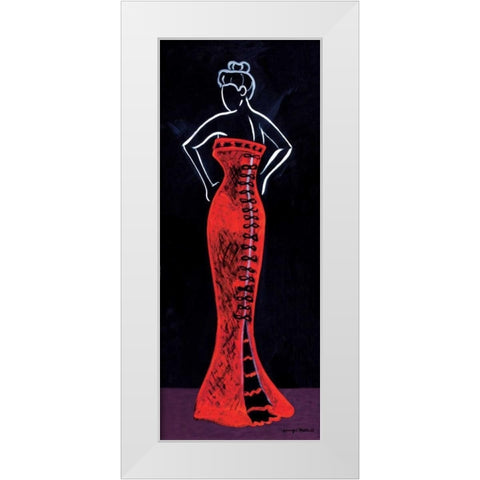 Up Do White Modern Wood Framed Art Print by Matla, Jennifer