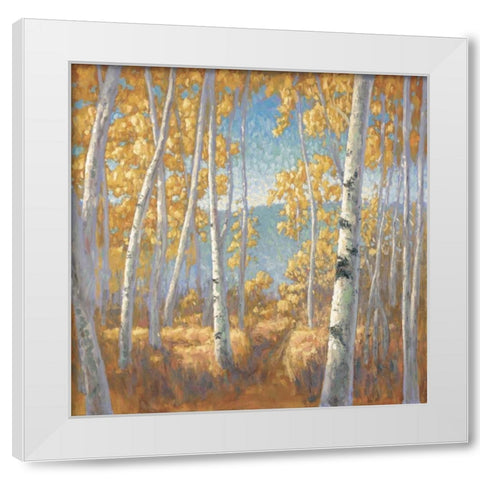 Fall Aspen I White Modern Wood Framed Art Print by Macnab, John