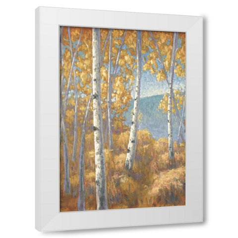 Aspen Forest I White Modern Wood Framed Art Print by Macnab, John