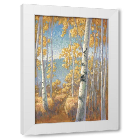 Aspen Forest II White Modern Wood Framed Art Print by Macnab, John