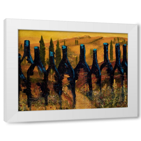 Tuscan Vinos White Modern Wood Framed Art Print by Monahan, Jodi