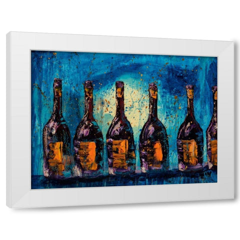 Orange Label White Modern Wood Framed Art Print by Monahan, Jodi