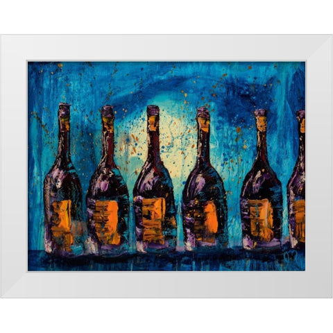 Orange Label White Modern Wood Framed Art Print by Monahan, Jodi