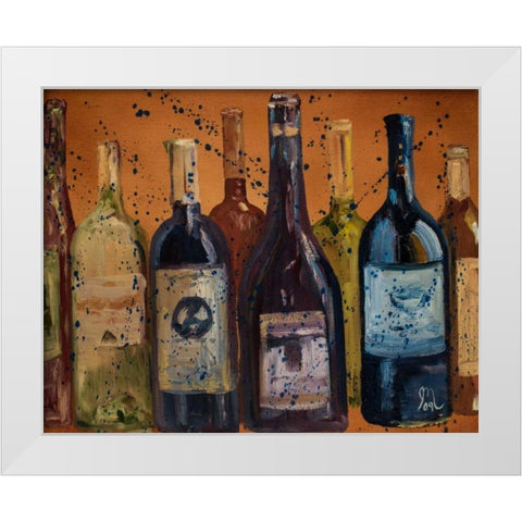 Wine Enjoyed White Modern Wood Framed Art Print by Monahan, Jodi