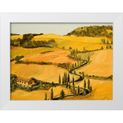Tuscan Fall White Modern Wood Framed Art Print by Monahan, Jodi