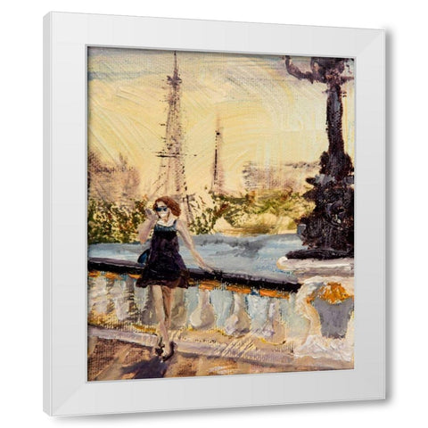 Love Paris White Modern Wood Framed Art Print by Monahan, Jodi
