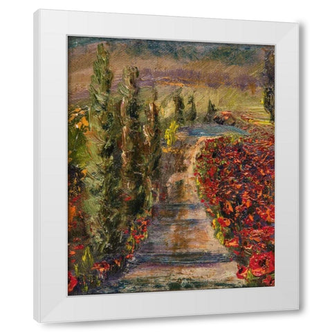 Poppy Road White Modern Wood Framed Art Print by Monahan, Jodi