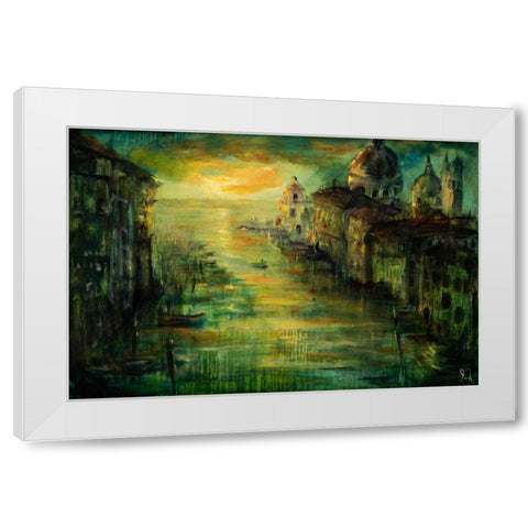 Venezia Basilica White Modern Wood Framed Art Print by Monahan, Jodi