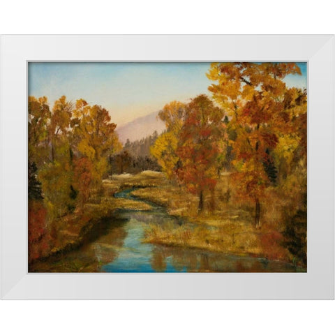 Montana in Fall White Modern Wood Framed Art Print by Monahan, Jodi