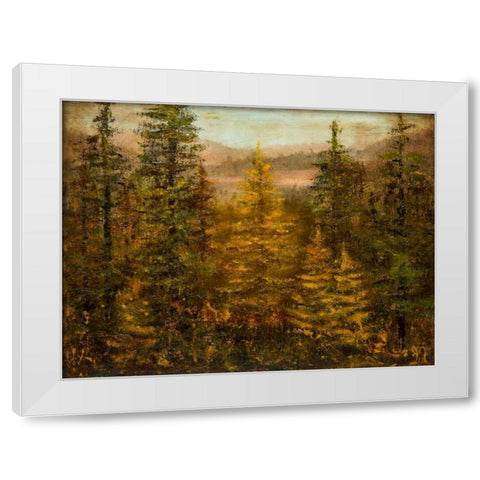 Tamarack Season White Modern Wood Framed Art Print by Monahan, Jodi