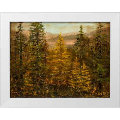 Tamarack Season White Modern Wood Framed Art Print by Monahan, Jodi
