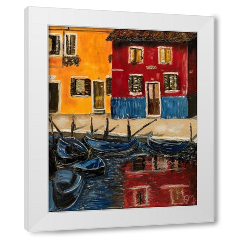 Bueno White Modern Wood Framed Art Print by Monahan, Jodi