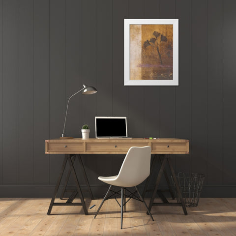 Woodland Shadows I White Modern Wood Framed Art Print by Martin, Cheryl