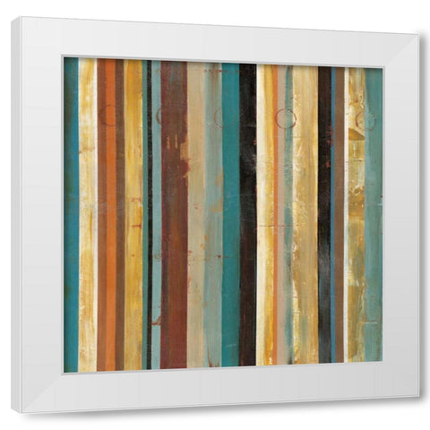 Stripes I White Modern Wood Framed Art Print by Martin, Cheryl