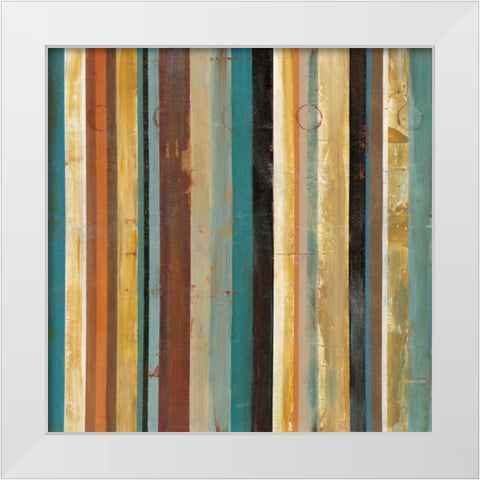 Stripes I White Modern Wood Framed Art Print by Martin, Cheryl