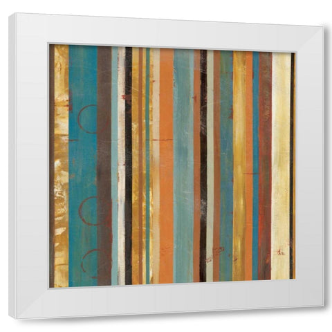 Stripes II White Modern Wood Framed Art Print by Martin, Cheryl