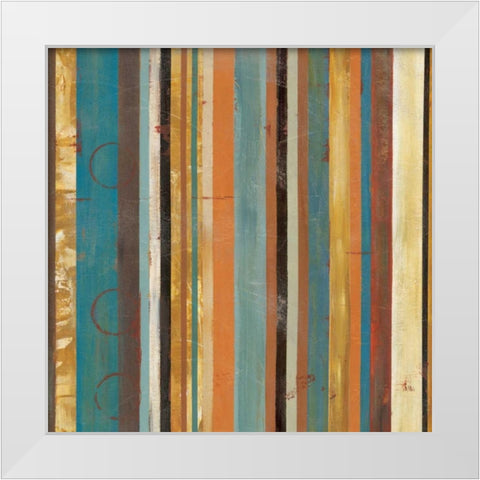 Stripes II White Modern Wood Framed Art Print by Martin, Cheryl
