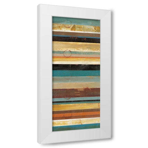 Stripes Panel I White Modern Wood Framed Art Print by Martin, Cheryl