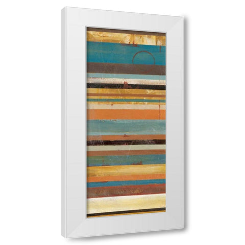 Stripes Panel II White Modern Wood Framed Art Print by Martin, Cheryl
