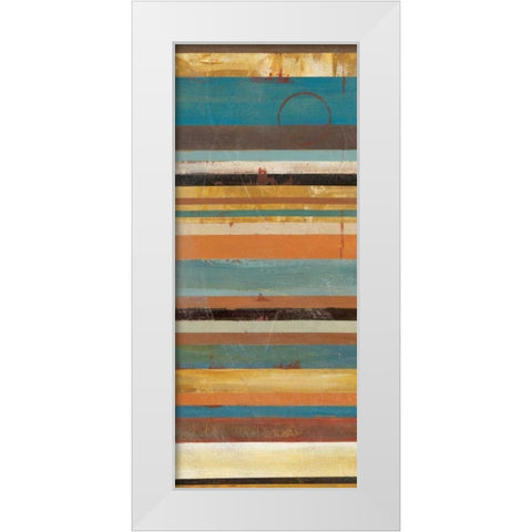 Stripes Panel II White Modern Wood Framed Art Print by Martin, Cheryl