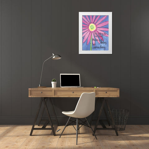Its Going To Be Okay White Modern Wood Framed Art Print by Martin, Monica