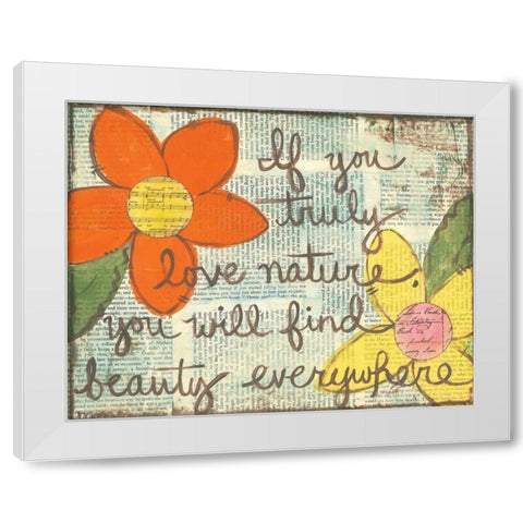 Truly Love White Modern Wood Framed Art Print by Martin, Monica