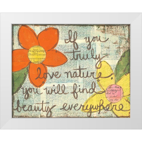 Truly Love White Modern Wood Framed Art Print by Martin, Monica