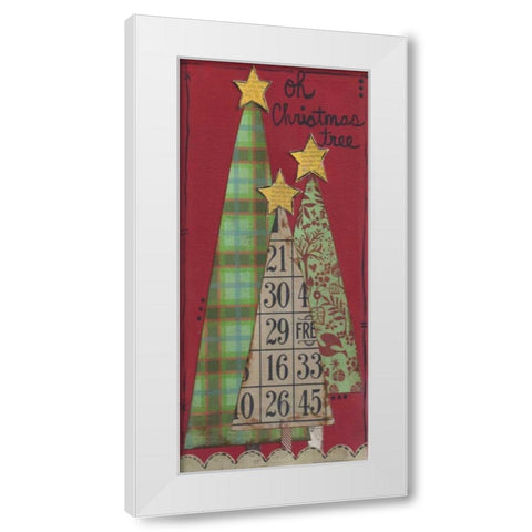 Christmas Tree  White Modern Wood Framed Art Print by Martin, Monica
