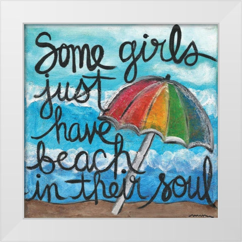 Some Girls White Modern Wood Framed Art Print by Martin, Monica