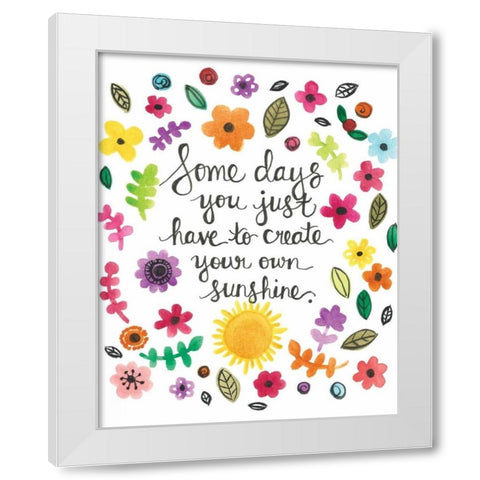 Some Days White Modern Wood Framed Art Print by Martin, Monica