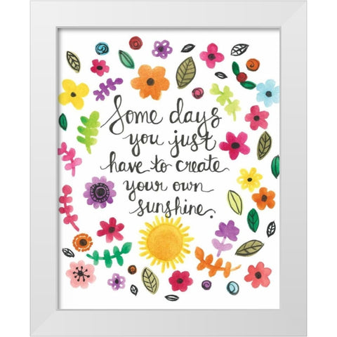 Some Days White Modern Wood Framed Art Print by Martin, Monica