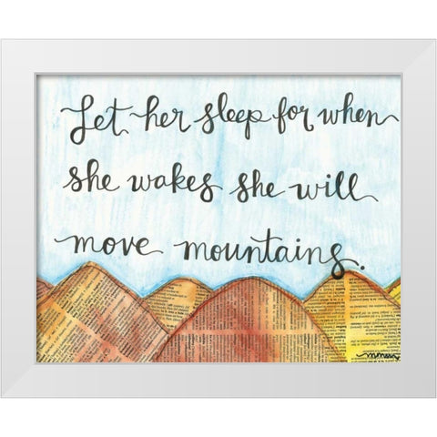 Let Her Sleep White Modern Wood Framed Art Print by Martin, Monica