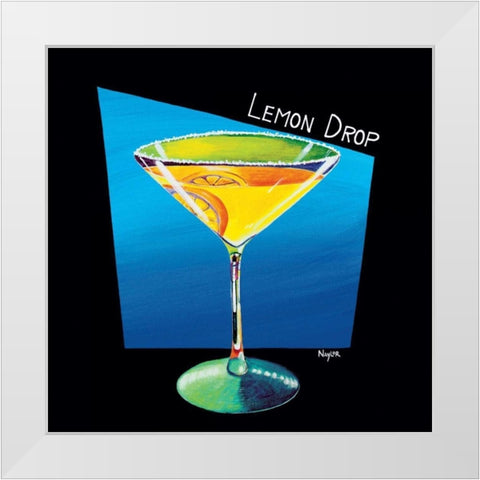 Lemon Drop White Modern Wood Framed Art Print by Naylor, Mary