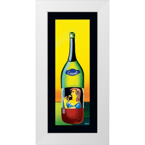 Cabernet White Modern Wood Framed Art Print by Naylor, Mary