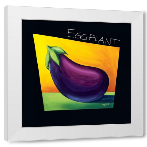 Eggplant White Modern Wood Framed Art Print by Naylor, Mary