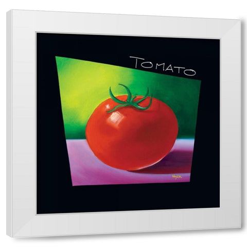 Tomato White Modern Wood Framed Art Print by Naylor, Mary